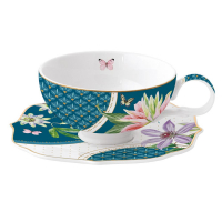 Easy Life Porcelain Cup & Saucer 250 Ml In Color Box Voyage Tropical