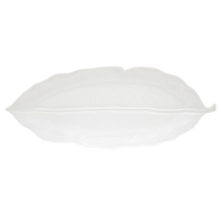 Easy Life Porcelain Leaf 39X16 Cm In Leaves White Color Box