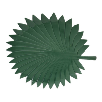 Easy Life Porcelain Leaf 35X29 Cm Palm Shape In Color Box Tropical Leaves Green