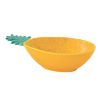 Easy Life Porcelain Pineapple-Shaped Bowl 22.5X14.5 Cm In Yellow-Green Color Box