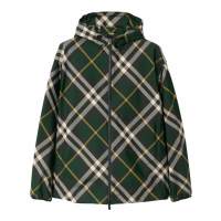 Burberry Parka 'Check-Pattern Zipped Hooded' pour Hommes