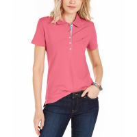 Tommy Hilfiger Solid Short-Sleeve Polo Top pour Femmes