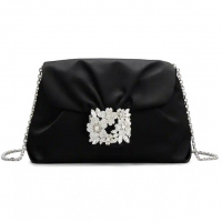 Roger Vivier 'Bouquet Strass Buckle Drape' Clutch für Damen