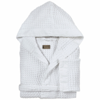 Biancoperla ROMEO Hooded bathrobe, White