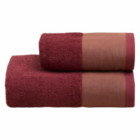 Biancoperla Loira Hand And Guest Terry Towels Set, Rosso