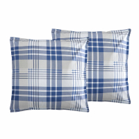 Biancoperla Tancredi Lot De 2 Taies D'Oreiller, Bleu/Gris