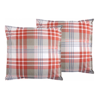 Biancoperla Tancredi Lot De 2 Taies D'Oreiller, Rouge/Bleu