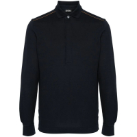 Zegna Men's 'Stripe' Long-Sleeve Polo Shirt