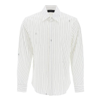 Amiri Men's 'Striped With Staggered Logo' Shirt