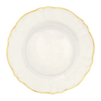 Bitossi Assiette à dîner 'Ivory Gold Rim' - 26.5 cm