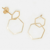 Oro Di Oro Boucles d'oreilles 'Quadri Asymétrique' pour Femmes