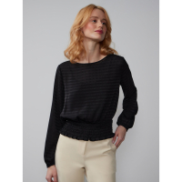 New York & Company Blouse à manches longues 'Smocked Hem' pour Femmes