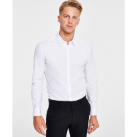 Calvin Klein 'Slim-Fit Refined Button-Down Shirt' pour Hommes