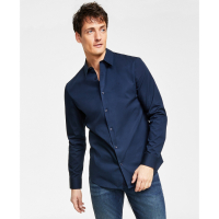 Calvin Klein 'Slim-Fit Refined Button-Down Shirt' pour Hommes