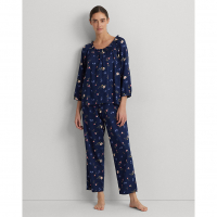 LAUREN Ralph Lauren Women's 'Floral Sateen' Top & Pajama Trousers Set