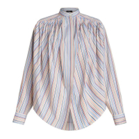 Etro Women's 'Striped Gathered' Long Sleeve Blouse