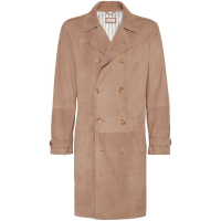 Brunello Cucinelli Manteau 'Notched-Lapels' pour Hommes