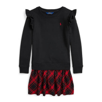 Polo Ralph Lauren 'Plaid' Sweatshirt Kleid für große Mädchen