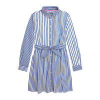 Ralph Lauren Kids Robe chemise 'Striped Fun' pour Grandes filles