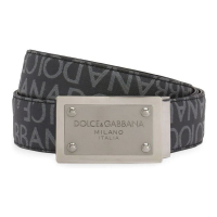 Dolce&Gabbana Men's 'Logo-Plaque' Belt