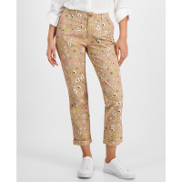 Tommy Hilfiger Women's Floral-Print Ditsy Hampton Chino Rolled-Cuff Pants