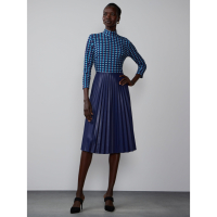 New York & Company Women's 'Geometric Mock Neck Pu' 3/4 Sleeved Dress