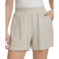 Calvin Klein Jeans Short en coton 'Smocked-Waist Pull-On' pour Femmes