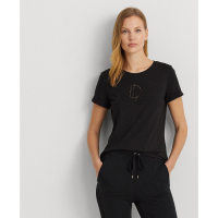 LAUREN Ralph Lauren Women's 'Embellished Logo' T-Shirt