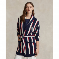 Polo Ralph Lauren Striped Linen-Blend Wrap Cardigan pour Femmes