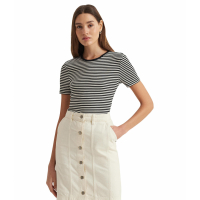LAUREN Ralph Lauren Women's 'Striped Stretch' T-Shirt