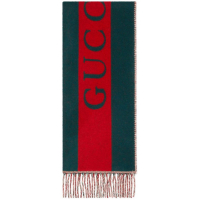 Gucci Écharpe en laine 'Web-Stripe' pour Hommes