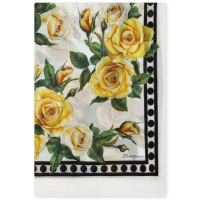 Dolce&Gabbana Women's 'Rose Rectangle' Wool Scarf