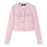 Versace 'Medusa Head-Buttons Checked' Crop Jacke für Damen