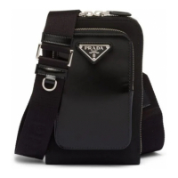 Prada Men's 'Triangle-Logo Panelled' Smartphone Holder