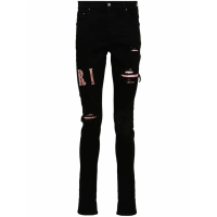 Amiri Men's 'Waxed Logo-Appliqué' Skinny Jeans