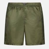 Prada Short de bain 'Logo-Plaque Re-Nylon' pour Hommes