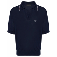 Prada Polo 'Logo-Embroidered' pour Hommes