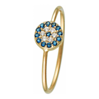 Oro Di Oro Bague 'Marguerite bleue' pour Femmes