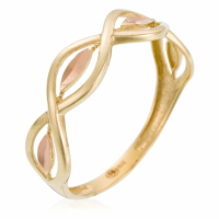 Oro Di Oro Bague 'Couronne rosée' pour Femmes