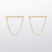 Oro Di Oro Boucles d'oreilles 'Chaîne Triangle' pour Femmes