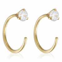 Oro Di Oro Boucles d'oreilles 'Arc Brillant' pour Femmes