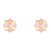 Oro Di Oro Boucle d'oreille simple 'Jolies Petites Fleurs' pour Femmes