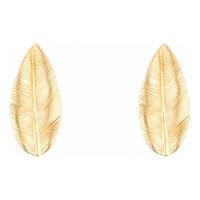 Oro Di Oro Boucles d'oreilles 'Feuille' pour Femmes