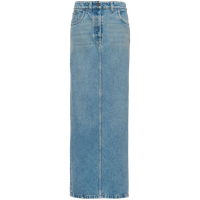 Prada Women's 'Triangle-Logo Maxi' Denim Skirt