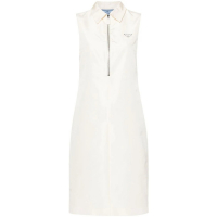 Prada Women's 'Logo-Appliqué Faille' Midi Dress