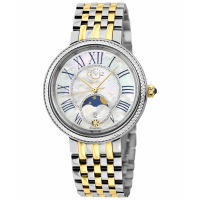 Gevril Women's Genoa SS silver Case, White MOP Dial, SS IPYG Two Tone Bracelet Watch