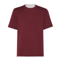 Brunello Cucinelli T-shirt 'Contrast-Trim' pour Hommes