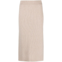 Brunello Cucinelli Jupe Midi 'Ribbed Straight' pour Femmes