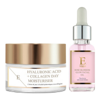 ErthSkin Coffret de soins du visage - 2 Pièces 'Rose Blossom + Hyaluronic Acid & Collagen'