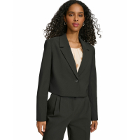 Calvin Klein Blazer 'Cropped Single-Button' pour Femmes